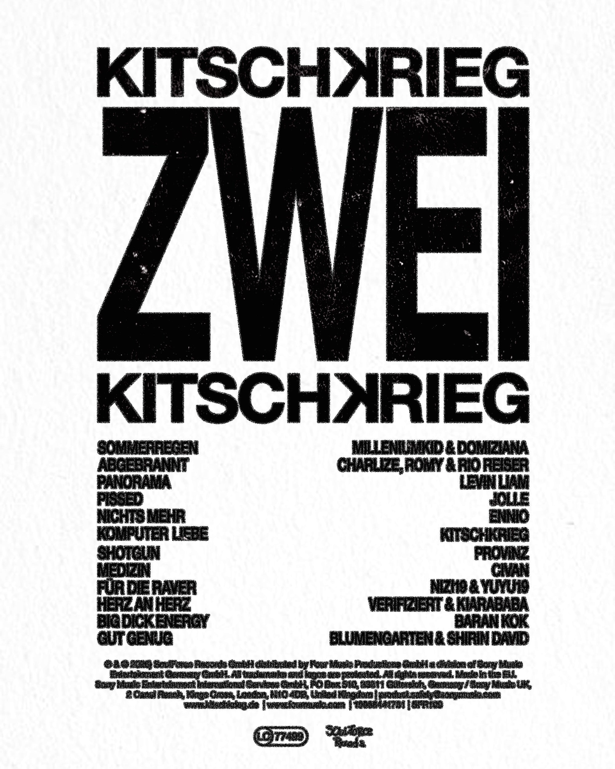 „KITSCHKRIEG ZWEI“ ALBUM – WHITE LABEL EXKLUSIV